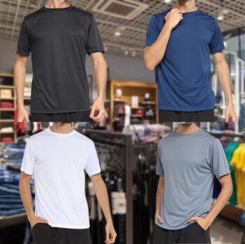 Kit 5 Camiseta Masculina Dry Proteção Solar UV Térmica Academia Treino Camisa Praia Camisetas