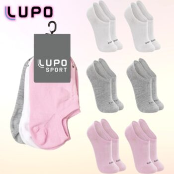 Kit 6 Pares Meia Soquete Lupo Sport Sapatilha Feminino Adulto