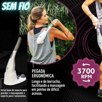 Massageador Elétrico Profissional Sem Fio - Relaxmedic