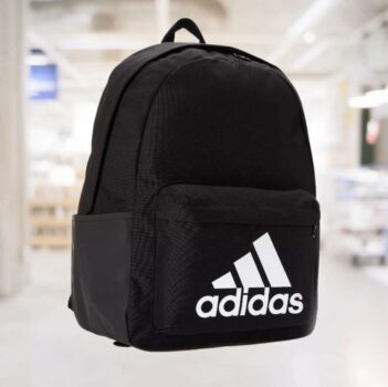 Mochila Clássica adidas Cor Black/White Desenho do tecido Liso