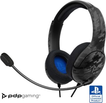 PDP Gaming LVL40 Wireless Stereo Headset: Black Camo - PlayStation 4