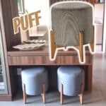 Puff em Linho Redondo Otavio Agarb Decor