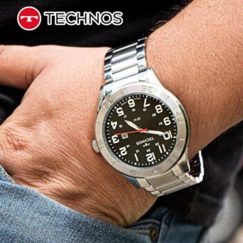 Relógio Technos Masculino Militar Prata - 2115NAO/1P
