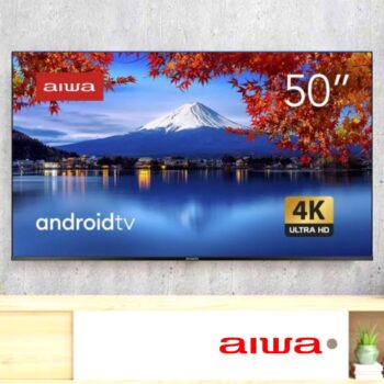 Smart Aiwa 50″ Android, 4K, Comando de voz, Dolby Áudio, HDR10 – AWS–50-BL-02-A