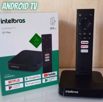 Smart Box Android TV IZY Play Preto Intelbras