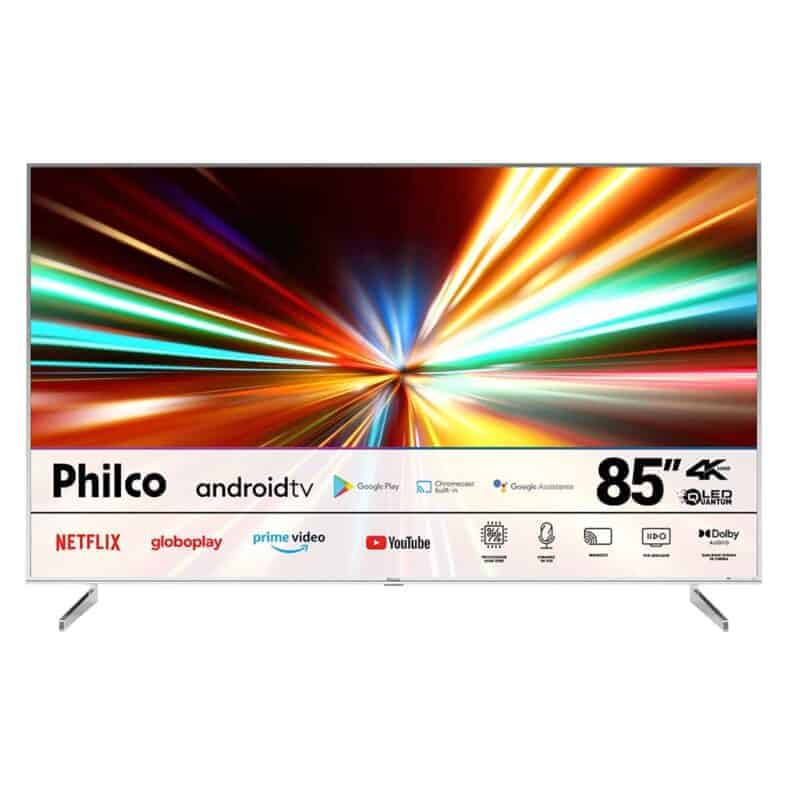 Smart TV Philco 85 Polegadas PTV85F8TAGCM 4K UHD QLED Dolby Audio ...