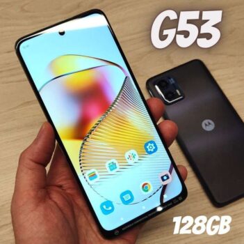 Smartphone Motorola Moto G53 5G 128GB 4GB RAM Câmera Dupla + Selfie 8MP Tela 6.5"