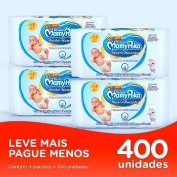 Toalha Umedecida MamyPoko Recém-Nascido - 400 Unidades