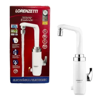 Torneira Elétrica Essence Mesa Eletrônica Branco/Cromado 4600W 127V~ Lorenzetti