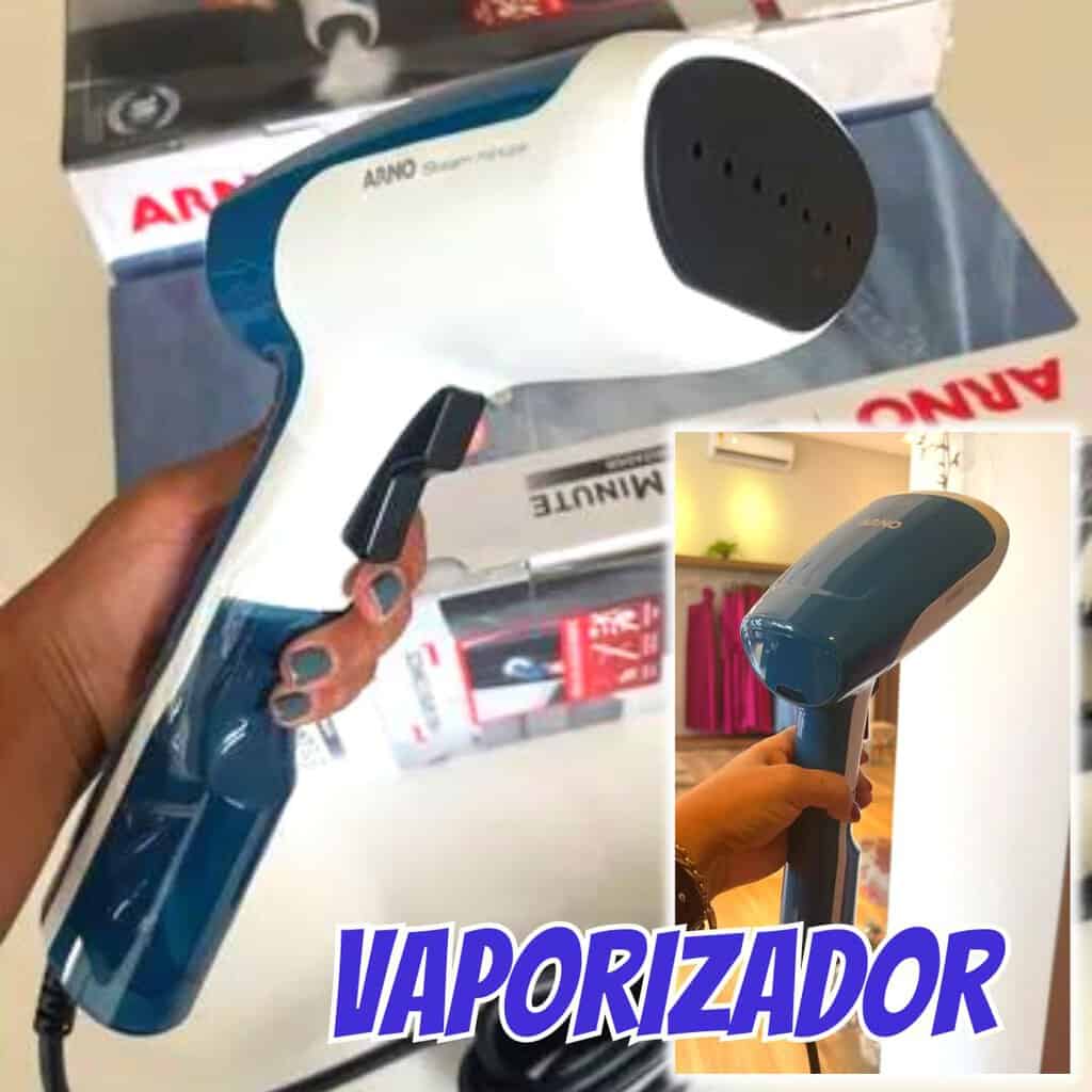 Vaporizador de Roupas Arno Steam Minute, Higieniza e Desodoriza, 1100W, Aquece em 15s, Portátil, Azul, HS61 110V