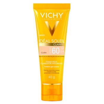 Vichy Idéal Soleil Clarify Fps60 Cor Clara, Média, Extra Clara ou Morena  40g