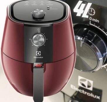 Air Fryer Electrolux 4L Vermelha Grand Efficient 1400W por Rita Lobo (EAF31)