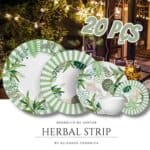 Aparelho de Jantar 20 pçs Herbal Strip Alleanza