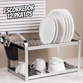 Escorredor 12 Pratos C/dispenser New 2099/492 Brinox