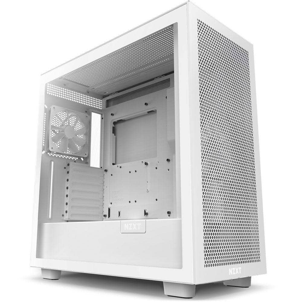 Gabinete NZXT H7 Flow, Mid Tower, ATX, Lateral em Vidro Temperado, 2x Fans, Branco - CM-H71FW-01