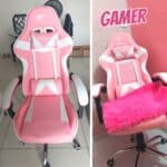 HAVIT CADEIRA GAMER - GC933 ULTIMATE - ROSA E BRANCA (PINK)