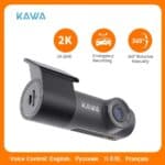 KAWA-Dash Cam 2K, Controle de Voz, WiFi. Monitoramento por Aplicativo