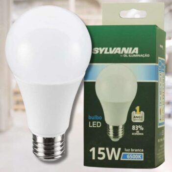 Lâmpada Led Bulbo 15W 6500K Luz Branca E27 Bivolt Ol Iluminação