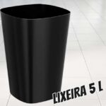 Lixeira Coza 10425 em Polipropileno 5 L - Preta