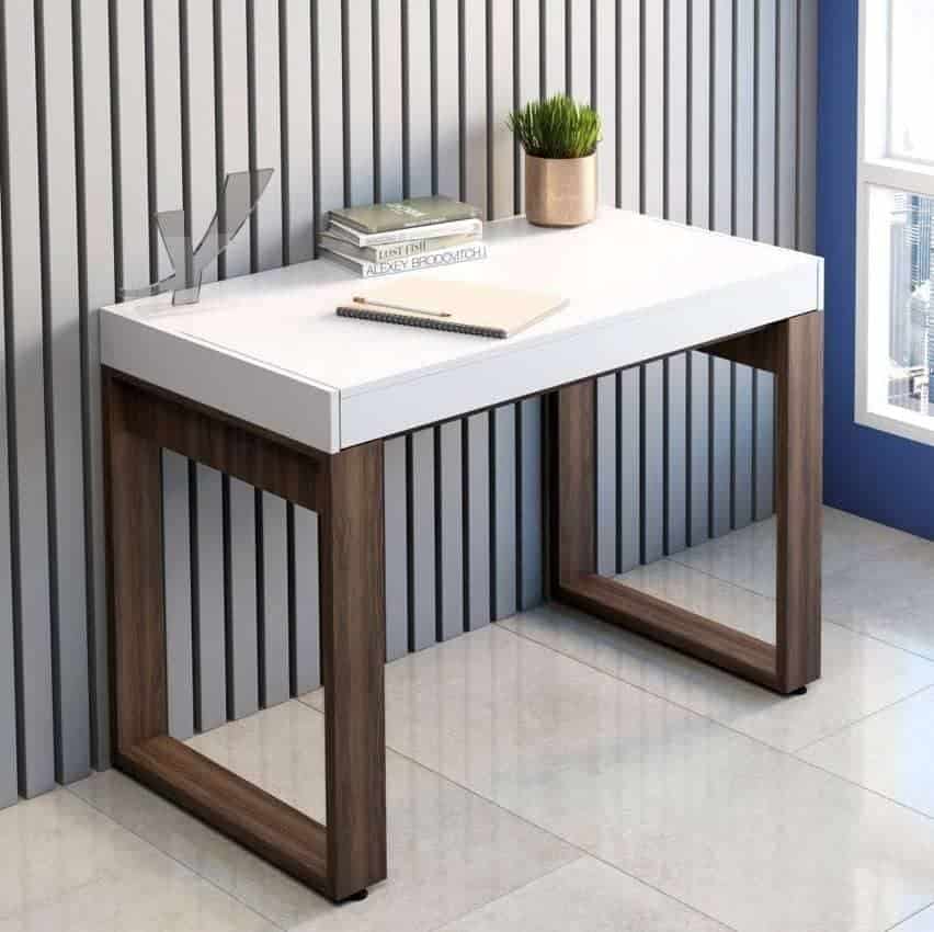 Mesa Escrivaninha Artany Squadra 1 Gaveta Branca/Nogal - Promotop