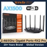 Roteador WiFi 6 Tenda AX1500 RX2 Pro