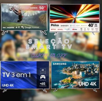 Seleção de TVs com 5% de Desconto