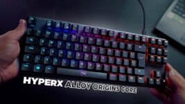 Teclado Mecânico Gamer HyperX Alloy Origins Core PBT, RGB, Switch Blue, 100% anti-ghosting