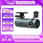 70mai-Dash Cam M300 DVR, 1296P, Visão Noturna