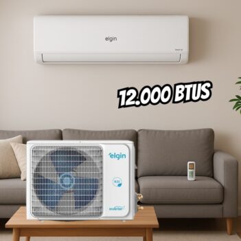 Ar-condicionado Split Inverter Ii 12000 Btus Elgin Eco com Wi-fi Integrado High Wall Só Frio 45hjfi12c2wb/45hjfe12c2cb 220v