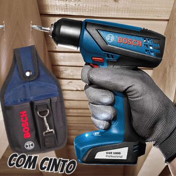 Bosch Parafusadeira Furadeira GSR 1000 Smart 12V com cinto para ferramenta