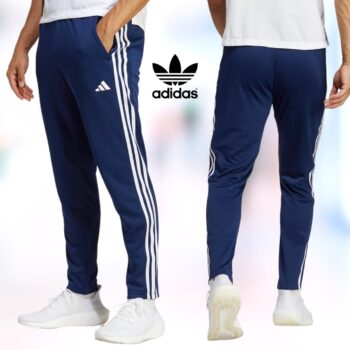 Calça Adidas Training Essentials 3 Listras Masculina – Marinho+Branco