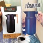 Garrafa Térmica Wood Fashion Azul 1 L Termopro Glass