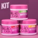 Kit Máscara Cronograma Nutrição Hidratação e Reconstrução Eico Salão Em Casa Tratamento Capilar