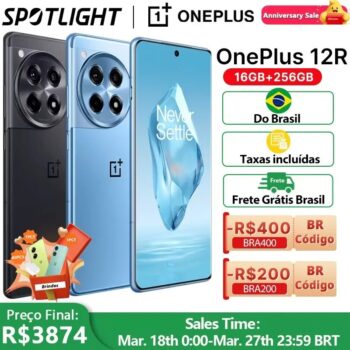 OnePlus 12R - Estoque no Brasil