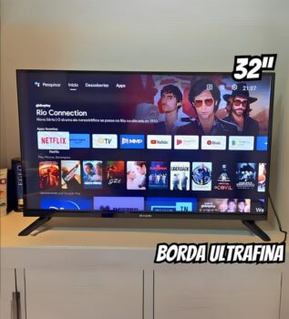 Smart Tv 32'' Android Dolby Aws-tv-32-bl-02-a Aiwa Bivolt
