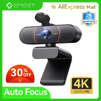 Webcam Emeet 4K, Foco Automático