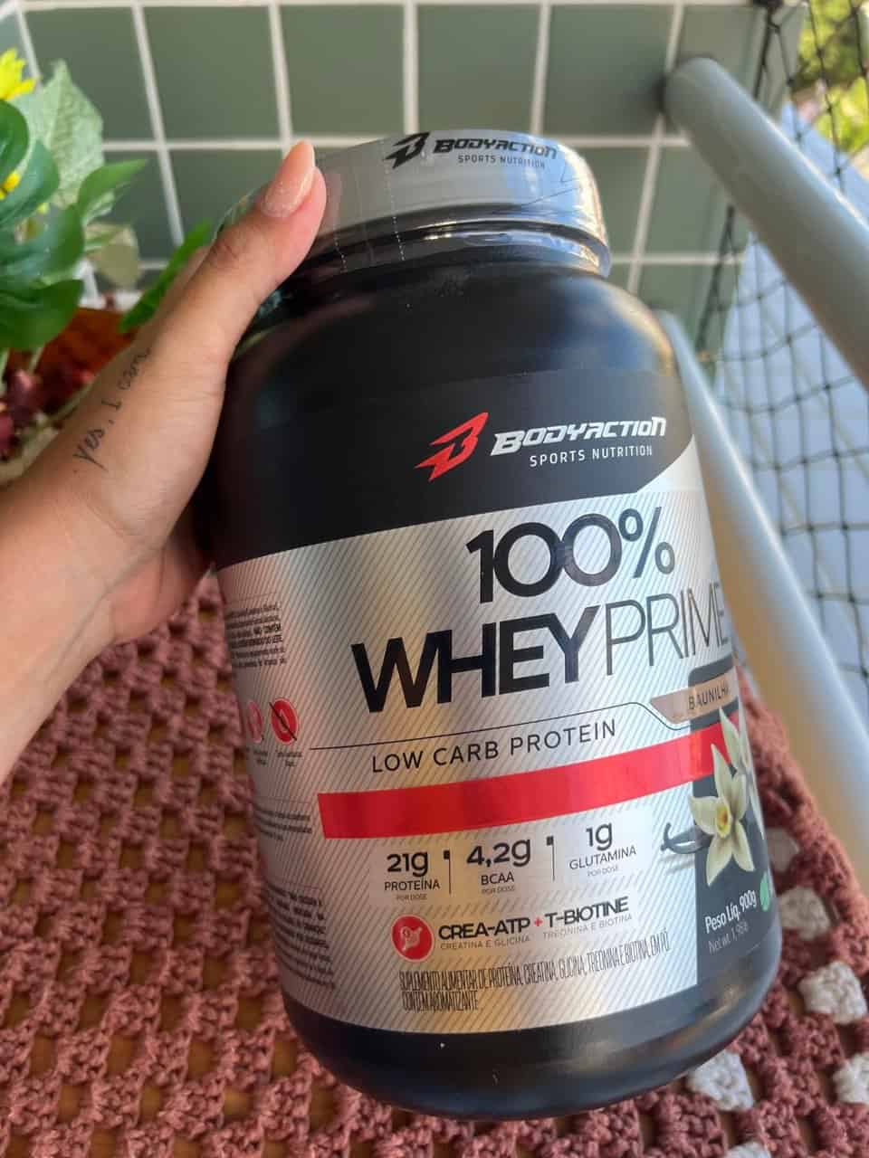 100% Whey Prime 900g Sabor Baunilha Bodyaction