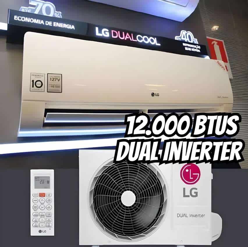 Ar Condicionado Hw LG Dual Inverter Compact 12k F 220v R-32 Cor Branco