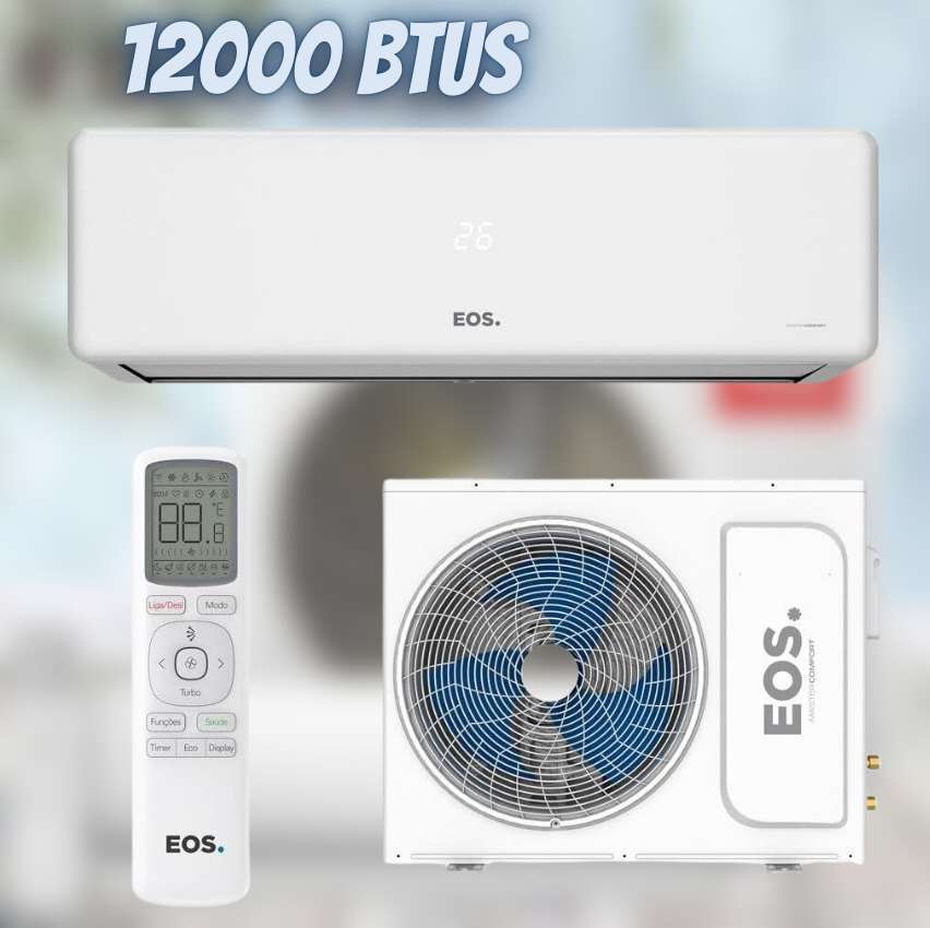 Ar-condicionado Split 12000 Btus Eos Master Confort On/off High Wall Só Frio Easm12000fi/easm12000fe 220v