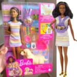 Boneca Barbie Morena Articulada Pets Cachorrinhos Recém-Nascidos, Mattel