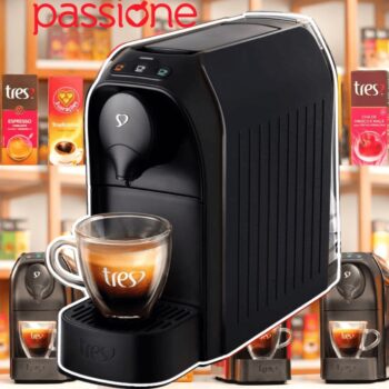 Cafeteira Espresso Passione Preta, 127V - TRES 3 Corações