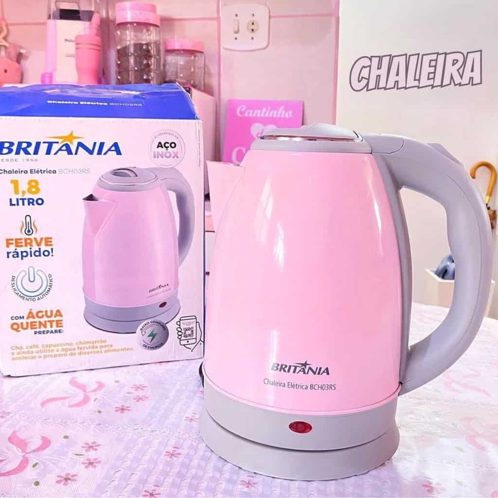 Chaleira Elétrica Britânia Bch03rs 1,8l Cor Rosa 220V