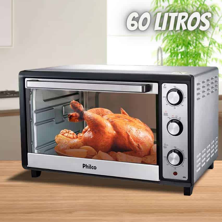 Forno Elétrico 60 Litros Pfe60i Prateado Philco 220v