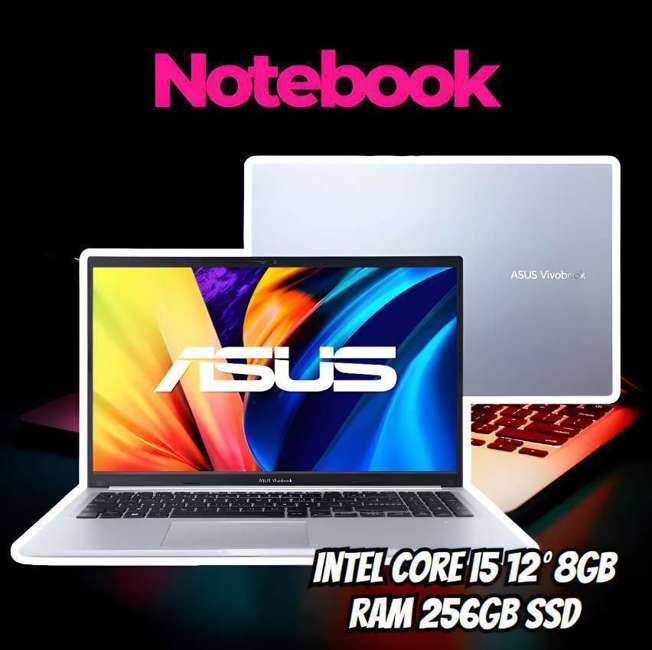 Notebook ASUS Vivobook X1502ZA Intel Core i5 12450H 8GB Ram 256GB SSD Linux Tela 15,6" FHD Silver - BQ1757