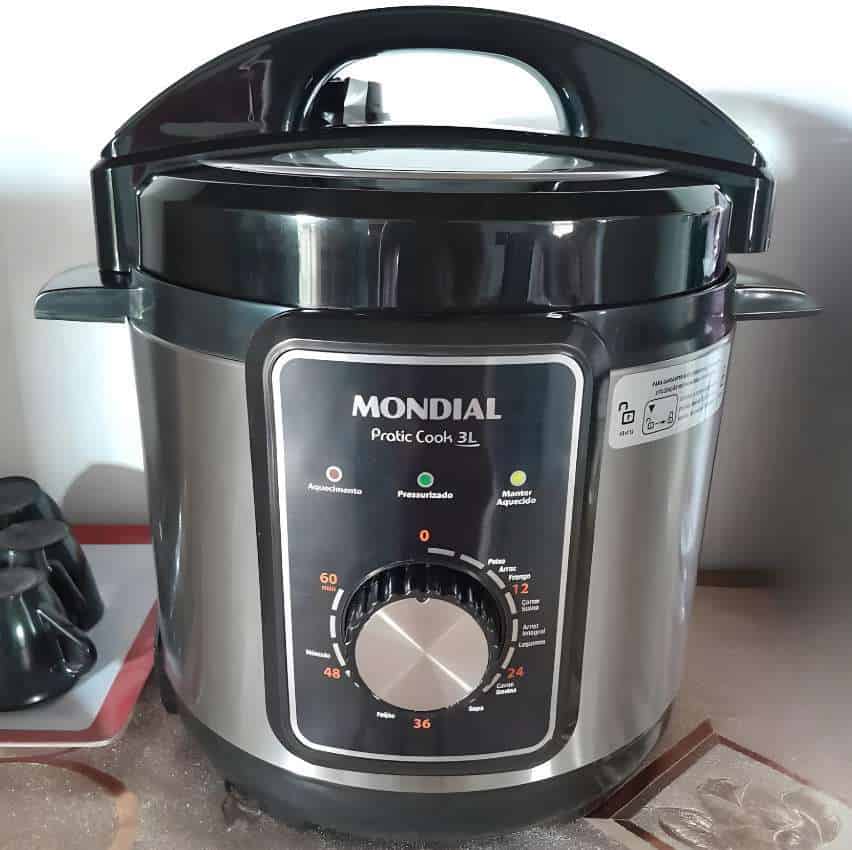 Panela De Pressão Elétrica Pratic Cook Pe-47-3l-i Mondial Frequência 60Hz 220V