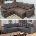 Promotop: As melhores Promoções,cupons e descontos! Selmer Estofados Sofá De Canto 5 Lugares Com Retrátil Qatar Suede Cinza