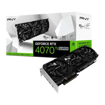 Placa de Vídeo RTX 4070 Ti SUPER Gaming Verto Triple Fan PNY NVIDIA GeForce, 16GB GDDR6X, DLSS 3, Ray Tracing - VCG4070TS16TFXPB1-O