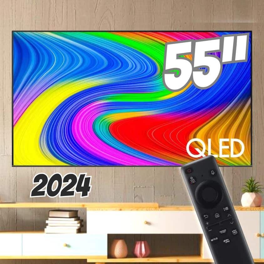 Samsung Smart TV 55" QLED 4K Q65D 2024, Modo Game, Tela sem limites, Design slim, Visual livre de cabos, Alexa built in
