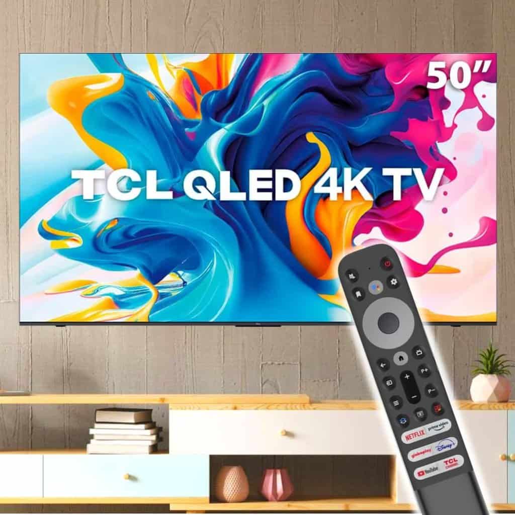 Smart TV 50” 4K TCL C645 Wi-Fi Bluetooth - Google Assistente 3 HDMI 1 USB