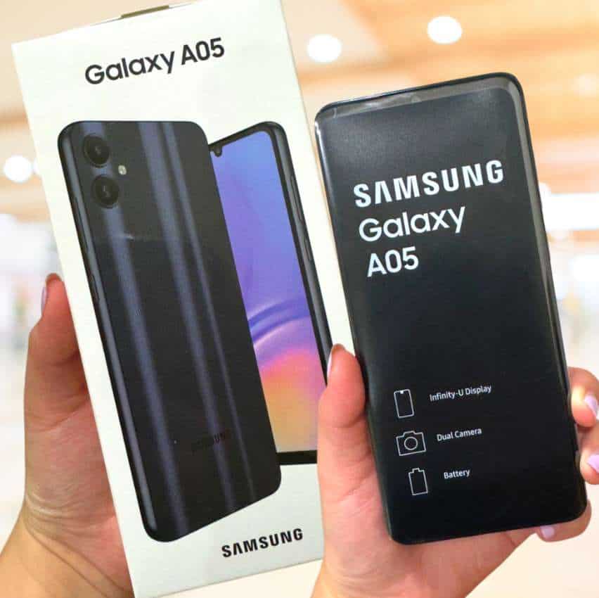 Smartphone Samsung Galaxy A05 128GB 4G 6,7" 4GB RAM Câmera Dupla 50MP Selfie 8MP Dual Chip Android 14